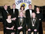 Lions Club Charter Dinner held in the Welcome Inn
Front L-R: Valerie Irwin, Michael ONeill (President), Blackie Gavin (Castlebar Deputy Mayor), Back L-R: Billy Irwin, Gerry Moane, Jacqueline Mulroe, Andy Harte (Lions Club Secreatry), Sandra Harte: 
Photo  Ken Wright Photography 2005
