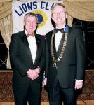 Lions Club Charter Dinner held in the Welcome Inn
L-R: Paul Carney and Michael ONeill (President): Photo  Ken Wright Photography 2005

