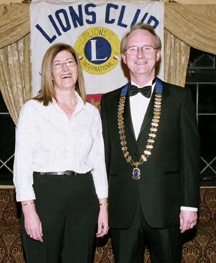 Lions Club Charter Dinner held in the Welcome Inn
Janet ONeill and Michael ONeill (President)
Photo  Ken Wright Photography 2005
