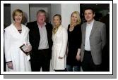 Pictured at the Castlebar Lions Club wine reception held in Days Hotel prior to the Opera Don Giovanni which was held in the TF Royal Hotel & Theatre. L-R: Beverley Flynn, Tony Gaughan, Jane Flannelly, Claire Flannelly, Tom OKeefe. Photo  Ken Wright Photography 2007.  