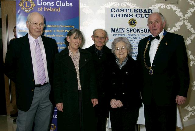 Pictured at the Castlebar Lions Club wine reception held in Days Hotel prior to the Opera Don Giovanni which was held in the TF Royal Hotel & Theatre. L-R: Jonathan & Susan Hanahan, Tom & Ursula Staunton, Eamonn Horkan President Castlebar Lions Club, Photo  Ken Wright Photography 2007.  

