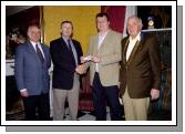 Members of Castlebar Lions Club pictured in the Imperial Hotel at a presentation of a cheque, the proceeds from the Christmas Food Appeal,  to Jerome Quinn from St. Vincent De Paul L-R: Danny Moran, Joe Staunton Treasurer , Jerome Quinn, Eamonn Horkan President Castlebar Lions Club   .Photo  Ken Wright Photography 2007.