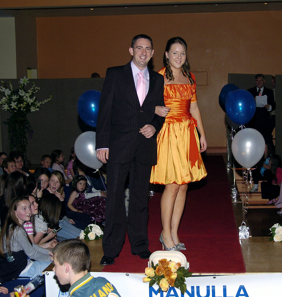 Pictured in the Resource centre in Balla at a Fashion Show organised by Manulla Football Club Youth Council to raise funds for Manulla Football Club. Outfits for the night were supplied by Next Step, Elverys, Adams at Shaws, Beverley Hills and Padraic McHales. John Henley and Aoife Brennan   Photo  Ken Wright Photography 2007 No 399