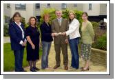 Presentation of a cheque from Anne Staunton and  Kate Casey, the proceeds from the Dublin Flora Womens Mini Marathon to the MRI Scanner Appeal L-R: Mary Cronnolly (Cancer Action Mayo), Marie Mellet (D Ward Manager), Ann Staunton, Tony Canavan (General Manager), Kate Casey, Dr. Mary Casey (Consultant Radiologist). Photo  Ken Wright Photography 2007 