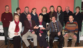 Turlough Community Turlough Community Present a Cheque to the friends of the Sacred Heart Hospital. Click photo for details from Ken Wright.