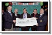 Pictured at the Launch of the Special Olympics 2009 in the Welcome Inn, presentation of a cheque from the Mayo soccer referees, for 800 to kick start the fundraising l-r; Tony Cosgrove PRO Mayo Soccer Referees, Michael Cresham, Observer Mayo Soccer Referees, John OShaughnessy, Chairman Mayo Special Olympics, Michael Kelly, Mayo Soccer Referees, Jimmy Blake, Chairman referees. Photo  studio 094. 