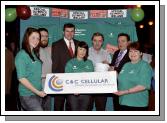 Pictured at the Launch of the Special Olympics 2009 in the Welcome Inn, Brendan Chambers, representing C & C Cellular launching their fundraising Recycle your Mobile Phone l-r; Laura Dillon, Mark Earley, James Kilbane, Claire Lawlor, Brendan Chambers, John OShaughnessy, Chairman Mayo Special Olympics, Liz McHale. Photo  studio 094. 