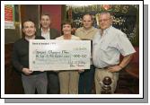 Pictured are a group who helped organise the Balla Inter-pub Quiz which was held to raise funds for Special Olympics Mayo. L - R: John Shaughnessy (county co-ordinator), Gerry Costello (quiz master), Marian O'Malley (sponsor), Donnacha Martin (organiser), Pat O'Malley (sponsor - Blue Thunder). Photo: Studio 094