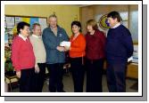 Pictured in the Credit Union offices in Balla at the presentation of a cheque by James McLoughlin (Credit Union),  to the Mayo Abbey Annual Development Draw 
L-R: Nancy Fitzgerald, Paddy Gibbons, James McLoughlin (Credit Union), Mary Jo Barrett, Martina McGing, Richard Murphy (Credit Union). Photo  Ken Wright Photography 2007.  

