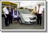 Castlebar Credit Union Summer Members Draw Car Winner. Richard Murphy from castlebar Credit Union presenting the keys to the winners of an Opel Corsa to  PJ and Marie McCormack from Clogher Claremorris. Also in the picture: Alf Maloney and John Bradley from Cathal Duffy's Opel Dealer Castlebar. Photo  Ken Wright Photography 2007. 