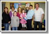 Pictured on International Credit Union Day are winners of the Castlebar Credit Union Juniors Members Draw with their families L-R: Denise Kinsella (CU), Patricia Walsh (CU), Sam Fahey, Nicole Fahey (3rd place under 12s section), Nicola Fahey, Anna Fahey, John Fahey, John Walsh (CU).Photo  Studio 094. 

