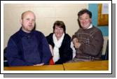 Overseeing the proceedings were John OBrien (Credit Union, Maura Lavelle (Credit Union), Michael Corbett (Credit Union), at the Castlebar Credit Union Table Quiz held in Davitt College 25 November 2007. Photo  Ken Wright Photography 2007