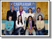 Castlebar Credit Union Table Quiz held in Davitt College Junior Section Joint winning First Year team from St. Josephs Secondary School Castlebar .Front L-R: Aisling Corley, Kaaren OLeary, Maria Zia, Sinead Corley.  Back L-R: Paddy Glynn (Credit Union), Bridie Clarke (Credit Union), Denise Kinsella (Credit Union), Michael Murray (Credit Union). Photo  Ken Wright Photography 2007. 

