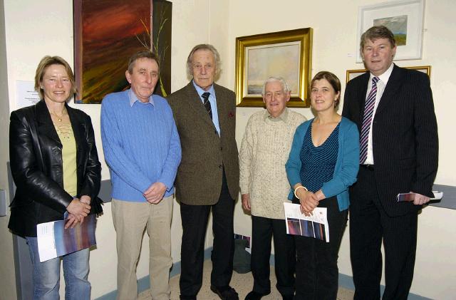Pictured in Mayo General Hospital at the exhibition of paintings by Jim Houston 
Entitled Nature's Coat of Many Colours, which was officially opened by Professor Peter Gatenby. The paintings will be on display until 22nd June L-R: Kirsten McDonagh, Dr. John Murphy, Jim Houston, Michael Fadden, Louisa Stoney, Des Mahon (County Manager). Photo  Ken Wright Photography 2007. 

