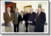 Pictured in Mayo General Hospital at the exhibition of paintings by Jim Houston 
Entitled Nature's Coat of Many Colours, which was officially opened by Professor Peter Gatenby. The paintings will be on display until 22nd June L-R: Joe Johnson, Jim Houston, Sue Hannahan, Aiden Burke, Professor Peter Gatenby, Derek Bennett Orthopaedic Surgeon . Photo  Ken Wright Photography 2007. 
