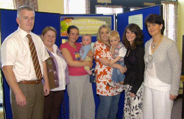 HSE Young Parents Programme held in Mayo General Hospital L-R: Tony Canavan (Manager Mayo General Hospital), Frances Burke (Childbirth Educator), Eliese Pourre,  Janet Harte, Gina Dermody (Social Worker), Mary Sammon (Childbirth Educator) . Photo  Ken Wright Photography 2007.  

