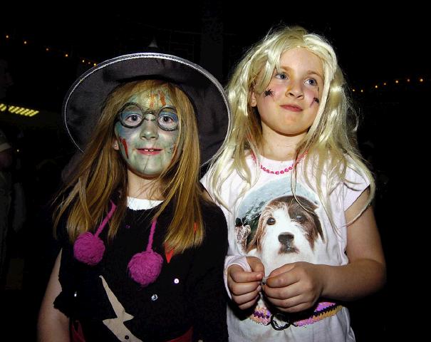 Pictured at Castlebar Library, at the launch of J K Rowlings Harry Potter and the Deathly Hallows Laura OGrady and Ciarra Mulgrew in fantastic costumes  Photo  Ken Wright Photography 2007.  