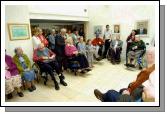 Pictured in the Linenhall Arts Centre Castlebar the Autumn into Summer Art Exhibition by a group of artists from the Sacred Heart Hospital Castlebar which was opened by Deirdre Walsh (Arts Programme Co-ordinator HSE West).
Bridie Mulloy (Centre) who addressed the crowd on behalf of the various artists Photo  Ken Wright Photography 2007 
