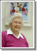 Pictured in the Linenhall Arts Centre Castlebar the Autumn into Summer Art Exhibition by a group of artists from the Sacred Heart Home Castlebar which was opened by Deirdre Walsh (Arts Programme Co-ordinator HSE West). Bridie Mulloy with one of her paintings which was on display. Photo  Ken Wright Photography 2007 