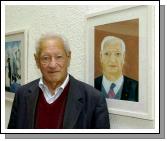 Pictured in the Linenhall Arts Centre Castlebar the Autumn into Summer Art Exhibition by a group of artists from the Sacred Heart Home Castlebar which was opened by Deirdre Walsh (Arts Programme Co-ordinator HSE West). Tony Mulloy pictured with a portrait of himself by his wife Bridie Mulloy. Photo  Ken Wright Photography 2007 

