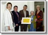 Pictured in the Linenhall Arts Centre Castlebar the Autumn into Summer Art Exhibition by a group of artists from the Sacred Heart Home Castlebar which was opened by Deirdre Walsh (Arts Programme Co-ordinator HSE West). L-R: Deirdre Walsh, Tony OBoyle, Martin Larkin, Mary Nolan (Artist), Regina Mulrooney (Friends of the Sacred Heart Home). Photo  Ken Wright Photography 2007 