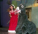 Winnie & Lightening the Horse Walter Donoghue as the Dame Winnie Peg with Lightening the Horse played by Michael Tolan & Wendy Cotter.
Photo  Ken Wright Photography 2005

