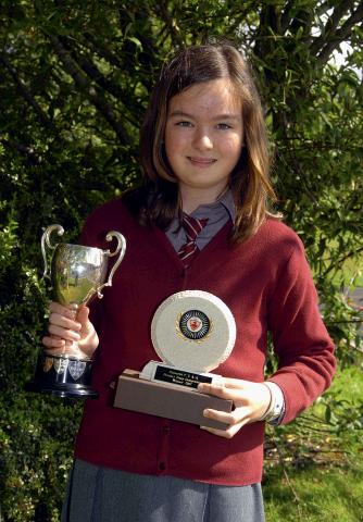 Kate Poelenjee sixth class St. Johns N.S. School Breaffy winner of the Connacht P.T.A.A. essay writing competition Photo  Ken Wright Photography 2007 