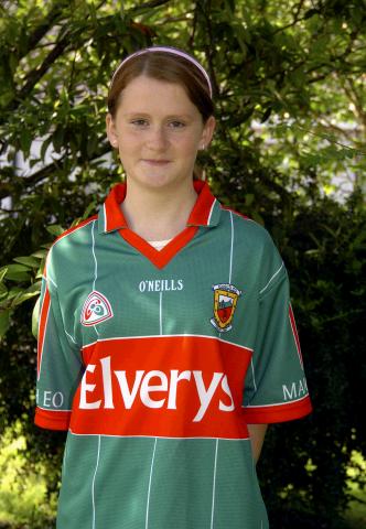 Ciara Burns sixth class St. Johns N.S. School Breaffy who represented Mayo in the Cumann na mBunscol exhibition game played recently in Pearse Stadium Galway
Photo  Ken Wright Photography 2007 

