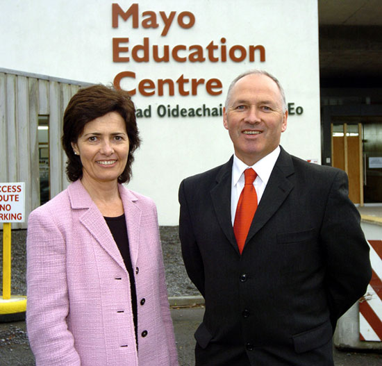 Pictured at Mayo Education Centre Denis OBoyle, Director of Mayo Education Centre) and Bernie Rowland who has recently been elected as Chairperson of the Management Committee of Mayo Education Centre.  Photo  Ken Wright Photography 2007.