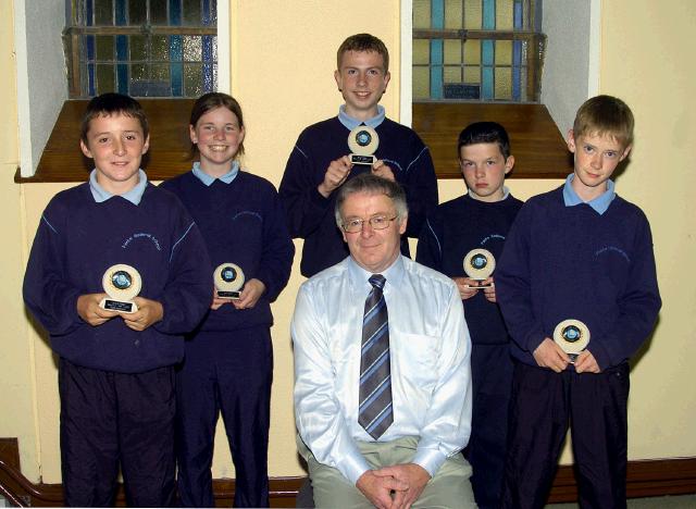 Members of the outgoing 6th class from Parke NS  pictured with  Joe Healy Principal
Left to Right Fergal, Durkan, Hazel Lawless, David Walsh, Edward Jordan, Brian Moore, Photo  Ken Wright Photography 2007.

