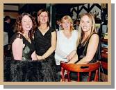 St. Gerald's College at Reunion Function, 20th   Year Reunion Held in Breaffy House Hotel & Spa  L-R: Sarah Durcan, Veronica Durcan, Patricia Joyce, Patricia Sweeney : Photo  Ken Wright Photography 2004 

