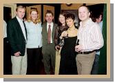 St. Gerald's College at Reunion Function, 20th   Year Reunion Held in Breaffy House Hotel & Spa  L-R: Richard Stanton, Angela Stanton, John Burke, Mary Burke Grace McCabe-Kavanagh, Cyril Kavanagh : Photo  Ken Wright Photography 2004 
