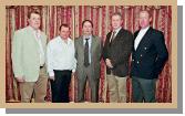 St. Gerald's College at Reunion Function, 20th   Year Reunion Held in Breaffy House Hotel & Spa.  Organising Committee
L-R: Kevin Durcan, John OConnor, Kevin Swift, Declan Durcan, Barry Campbell:
Photo  Ken Wright Photography 2004 
