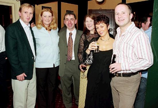St. Gerald's College at Reunion Function, 20th   Year Reunion Held in Breaffy House Hotel & Spa  L-R: Richard Stanton, Angela Stanton, John Burke, Mary Burke Grace McCabe-Kavanagh, Cyril Kavanagh : Photo  Ken Wright Photography 2004 

