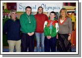 Pictured in St Brids special school Castlebar 
Niall Egan and James Mulvanney from Charlestown who recently won medals in the Special Olympics swimming which took place in Sligo, with Michael Rabbitte Teacher, Anne Marie Gannon Teacher and Majella Murray Teacher. Photo  Ken Wright Photography 2007. 
