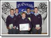 St. Geralds College Achievements Evening St. Geralds School Golf Competition
Winners Junior and Senior Cycle  sponsored by Aiden Crowley who is missing from the photo L-R: Eoin Lisibach 2nd, Robert Crowley 1st, Brian Fahey 2nd, John King 1st, Michael Flynn 3rd. . Photo  Ken Wright Photography 2007 

