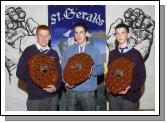 St. Geralds College Achievements Evening
Students who received various Awards L-R: Shane Cavanagh Woodwork Project of the Year), Paul Heneghan (Construction Project of the Year), Colin Derrig (Technology Project of the Year). Photo  Ken Wright Photography 2007 
