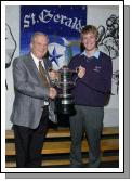 St. Geralds College Achievements Evening
Frank Durcan of Property Partners Durcan Auctioneers Castlebar (Sponsor) presenting the De La Salle Association Cup  for the Junior Sportsman of  the Year to Peter Lyons   Photo  Ken Wright Photography 2007 
