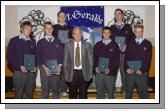 St. Geralds College Achievements Evening
Frank Durcan of Property Partners Durcan Auctioneers Castlebar (sponsor) presenting the Sports day Awards L-R: Peter Lyons (3rd Year), Fergal Durkan (2nd Year), Frank Durcan, Cathal Douglas (4th Year), Eoin Gannon (1st Year). Back L-R: Mark Conlon (6th Year), Shane Lavelle (5th Year).  Photo  Ken Wright Photography 2007 
