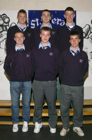 St. Geralds College Achievements Evening
Members of the Celtic under 18 All Ireland Champions Team Players Front L-R: Ioseph OReilly, Iain Douglas, Mark Towey. Back l-R: Patrick Fitzgerald, Gerard McDonagh, Peter Dravans.  Photo  Ken Wright Photography 2007 
