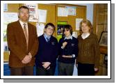 Pictured in St. Geralds College Castlebar is the West of Ireland Debating Competition junior section winners Sean Walsh and Fergal Rowe, with Sean Bourke (Acting Principal) and Veronica Rowe (Debating Co-ordinator). Photo  Ken Wright Photography 2007. 

