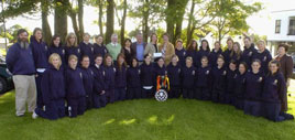 Castlebar Credit Union presenting a set of jerseys to St. Josephs Secondary School Castlebar - Connacht and All Ireland Champions of the Secondary Schools Gaelic Football Competition. Click for details from Ken Wright.