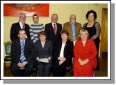 Pictured in the Welcome Inn at a presentation of certificates FETAC Front Row l-R; Mairtin OMorain Tutor Mayo VEC, Anne OMalley student, Mary McDonagh FAS Supervisor, Teresa McGuire, Back Row L-R: Joe Roache student Noel Walsh student,  Pat Higgins AEO Mayo VEC, Richard Holmes student, Dr. Katie Sweeney CEO Mayo VEC. Photo  Ken Wright Photography 2007 


