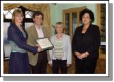 Pictured at a presentation in the Welcome Inn of FETAC Quality Assured certificates by Dr. Katie Sweeney CEO VEC and Joanne Walsh Quality Assurance Co-ordinator L-R: Joanne Walsh, Michael McIntyre and  Jackie Murray Ballina Further Education Centre,  Dr. Katie Sweeney. Photo  Ken Wright Photography 2007.