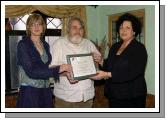 Pictured at a presentation in the Welcome Inn of FETAC Quality Assured certificates by Dr. Katie Sweeney CEO VEC and Joanne Walsh Quality Assurance Co-ordinator L-R: Joanne Walsh, Liam Egan Further Education Centre Castlebar, Dr. Katie Sweeney. Photo  Ken Wright Photography 2007.

