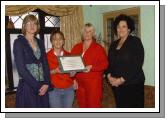 Pictured at a presentation in the Welcome Inn of FETAC Quality Assured certificates by Dr. Katie Sweeney CEO VEC and Joanne Walsh Quality Assurance Co-ordinator L-R: Joanne Walsh, Eimear Mullins and Jackie OGrady-Dever Further Education Centre Swinford , Dr. Katie Sweeney. Photo  Ken Wright Photography 2007.