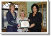 Pictured at a presentation in the Welcome Inn of FETAC Quality Assured certificates by Dr. Katie Sweeney CEO VEC and Joanne Walsh Quality Assurance Co-ordinator L-R: Joanne Walsh, Jackie Murray Ballina Adult Learning Centre , Dr. Katie Sweeney. Photo  Ken Wright Photography 2007.