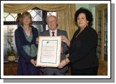 Pictured at a presentation in the Welcome Inn of FETAC Quality Assured certificates by Dr. Katie Sweeney CEO VEC and Joanne Walsh Quality Assurance Co-ordinator Overall recognition of schools Terry McCole representing the schools principals L-R: Joanne Walsh, Terry McCole (Chairman Principals Association), Dr. Katie Sweeney. Photo  Ken Wright Photography 2007.