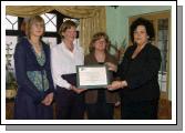 Pictured at a presentation in the Welcome Inn of FETAC Quality Assured certificates by Dr. Katie Sweeney CEO VEC and Joanne Walsh Quality Assurance Co-ordinator L-R: Joanne Walsh, Lucy Bingham McAndrew and Rosario Cooney Belmullet Adult Learning Centre, Dr. Katie Sweeney. Photo  Ken Wright Photography 2007.

