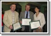 Pictured at a presentation in the Welcome Inn of FETAC Quality Assured certificates by Dr. Katie Sweeney CEO VEC and Joanne Walsh Quality Assurance Co-ordinator L-R: Micheal McNamara, Paddy Walsh, Siobhan Reid .  Photo  Ken Wright Photography 2007.

